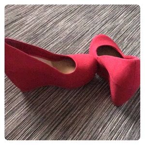 Aldo red wedge shoe!